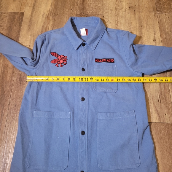 Men's Blue Embroidered Longsleeve/Jacket - Picture 5 of 6